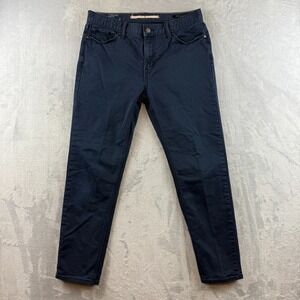 Banana Republic Traveler Pants Mens 32x28 Navy Slim Fit Stretch Twill 5 Pocket